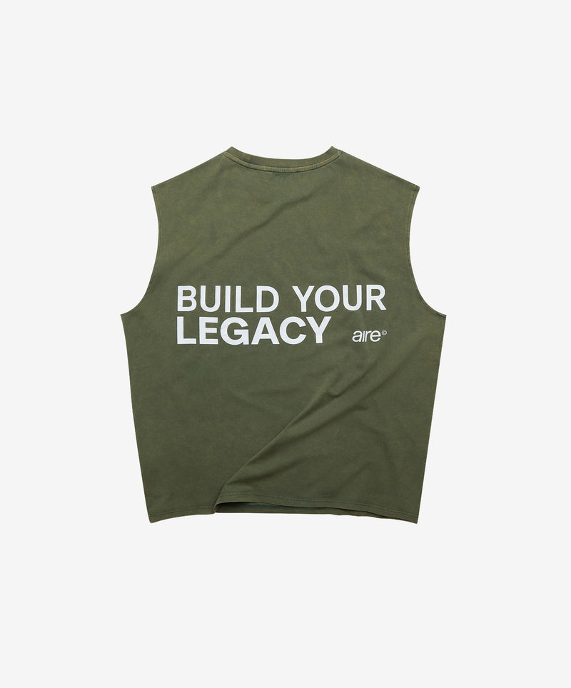 BUILD YOUR LEGACY SLEEVELESS GREEN