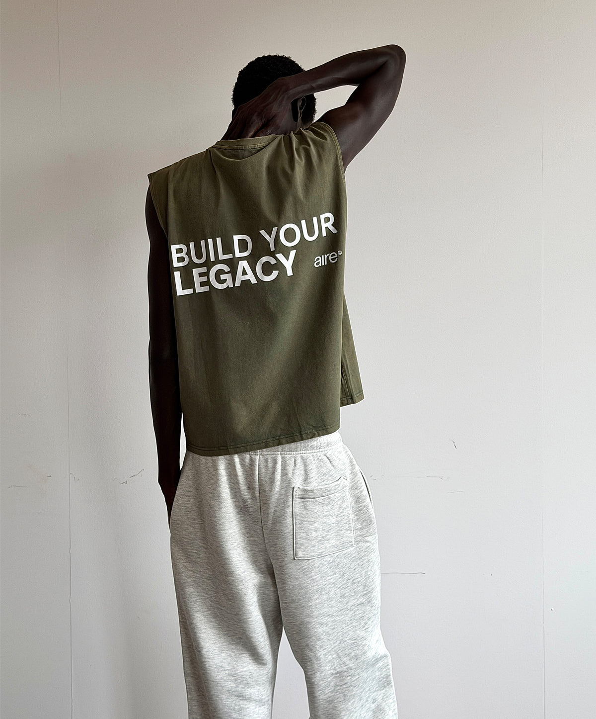 BUILD YOUR LEGACY SLEEVELESS GREEN