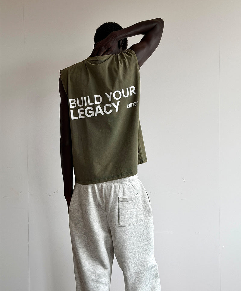 BUILD YOUR LEGACY SLEEVELESS GREEN