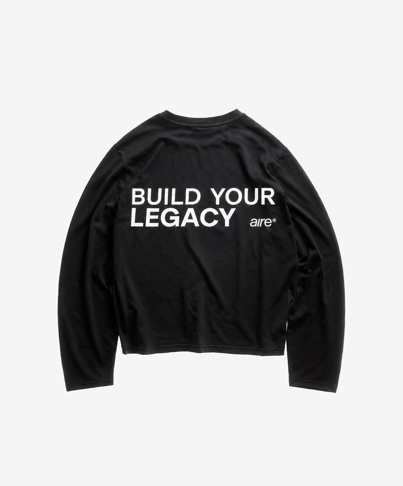 BUILD YOUR LEGACY TRAINING LONGSLEEVE BLACK